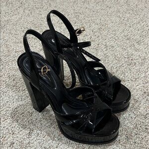 Jessica Simpson Black Patent Strappy Heels